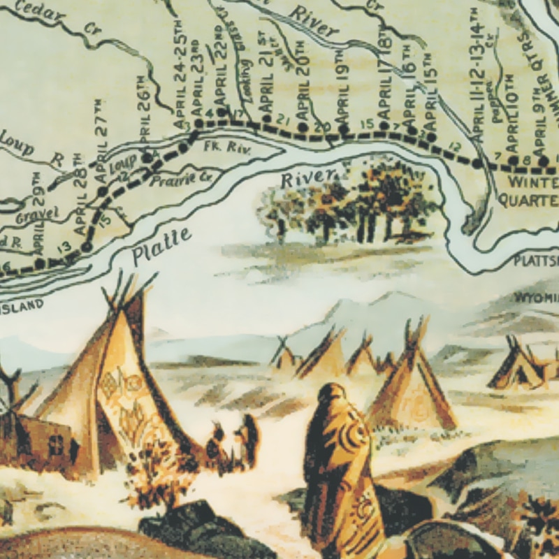 Route of the Mormon Pioneers Map - MORMON TRAIL MAPS